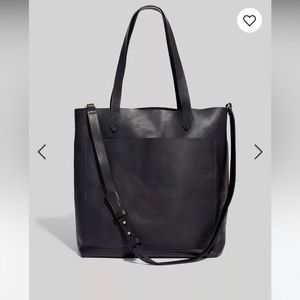 MADEWELL $188 Women's Zip Top Medium Transport True Black Tote Bag MA628
